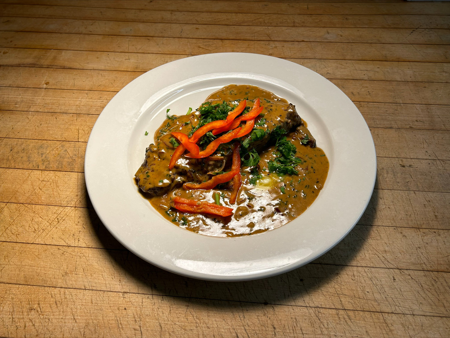 Steak Diane, prepared by Chef Lon Kivell at The Andes Hotel.